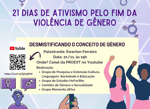 “Desmistificando o Conceito de Gênero” nos 21 Dias de Ativismo Pelo Fim da Violência de Gênero