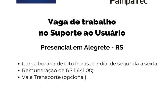 Vaga de trabalho em Atendimento/Suporte ao Usuário de Software