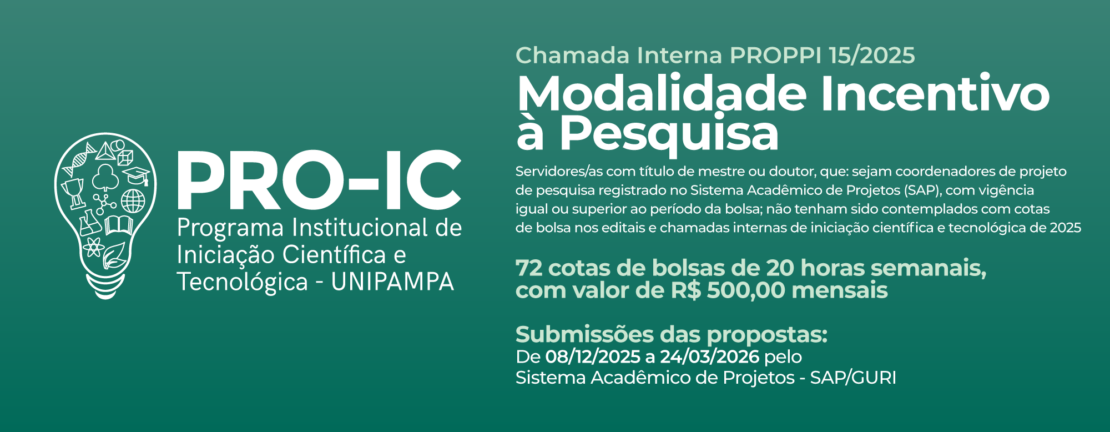 PRO IC – Incentivo a Pesquisa