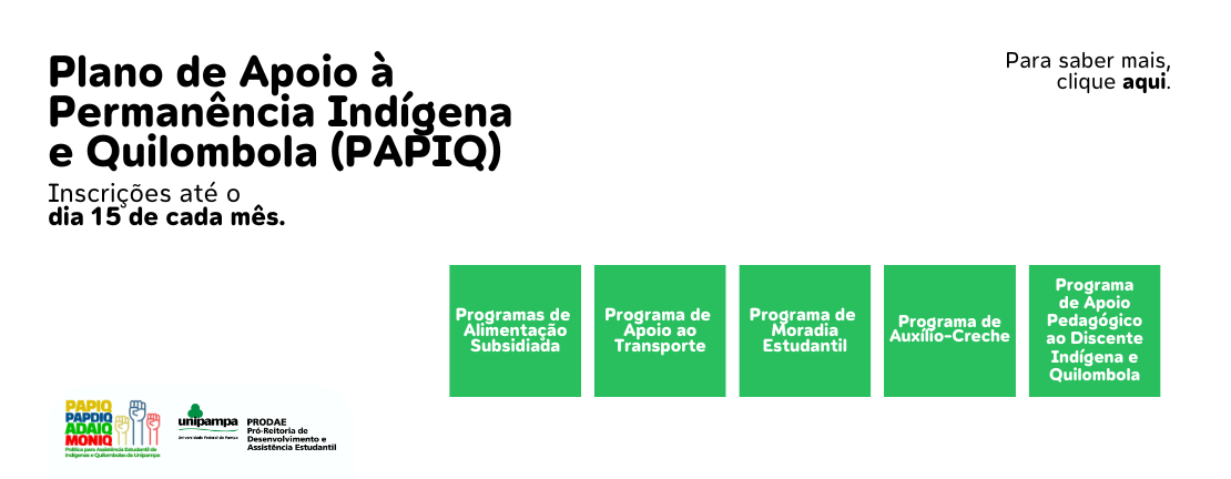 Plano de Apoio à Permanência Indígena e Quilombola (PAPIQ)