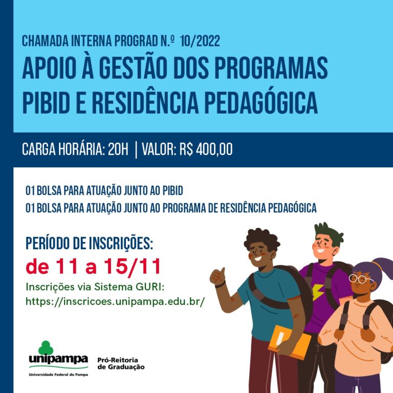 A Prograd está com chamada interna aberta para a seleção de bolsistas ...